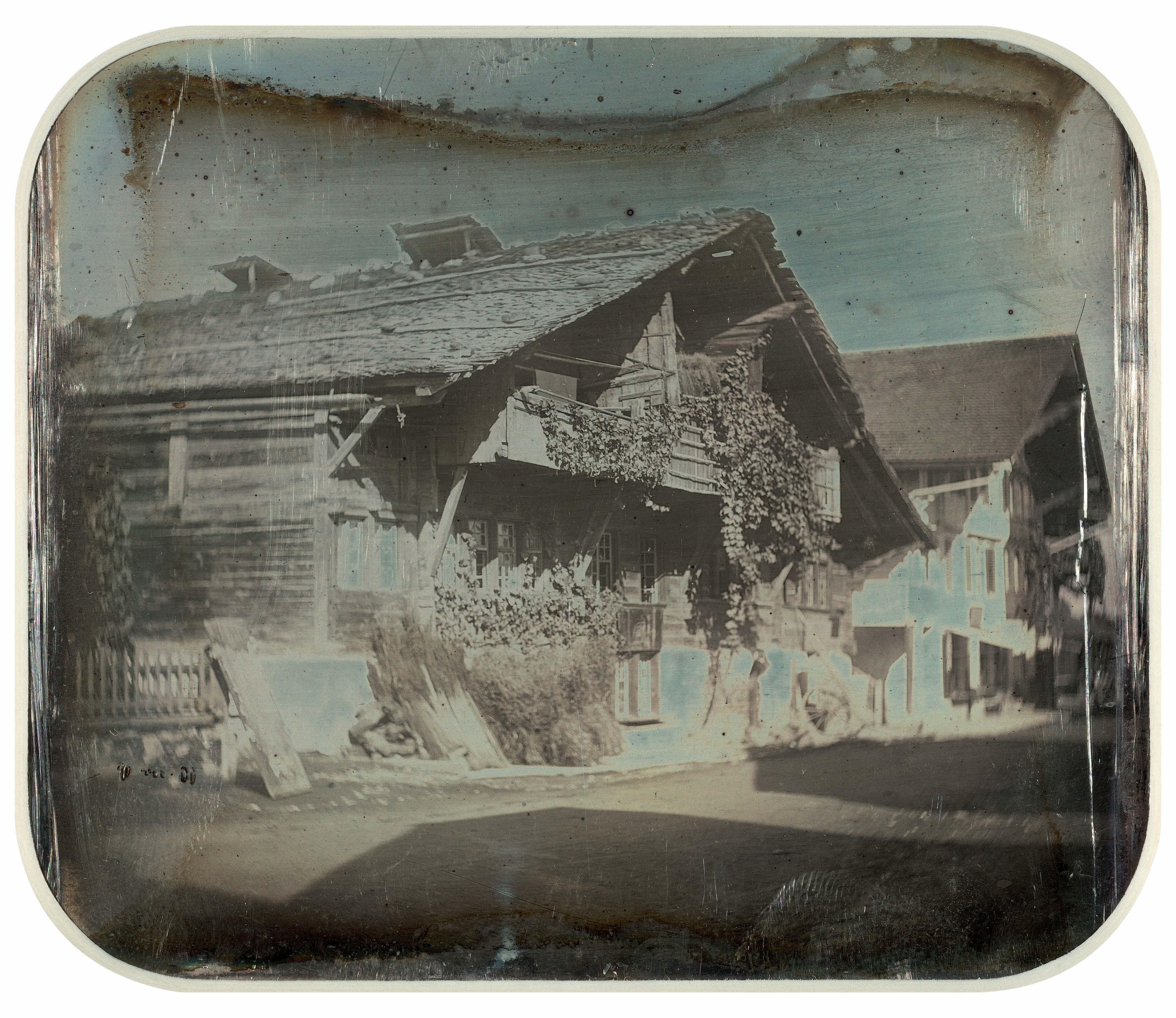 Daguerreotypie eines Bauernhauses