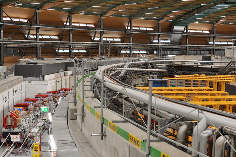 Ansicht des Swiss Light Source (SLS) in Villigen AG.