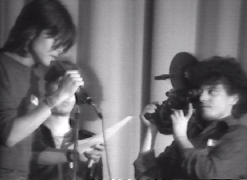 Vollversammlung im Zürcher Volkshaus, 04.06.1980. Videostill: Videoladen, Zürich