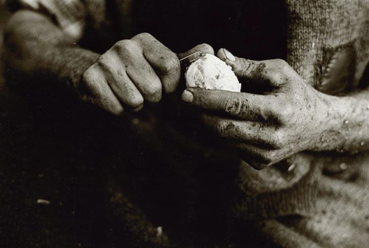 Mains de bûcherons. Photo: Marcel Imsand. Musée de l'Elysée.