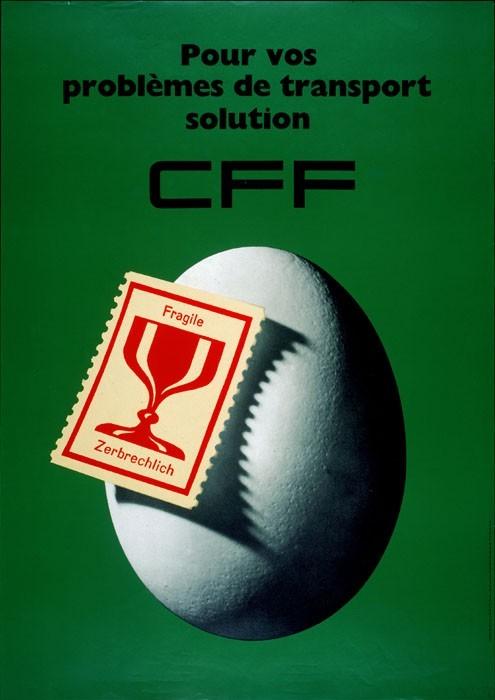 Création Service de publicité CFF, Photo J. Perret, Lucerne, Graphiste H. Schaad, Zurich, Trüb Druck, Aarau. Graphische Sammlung NB - SLN_TOUR_1351