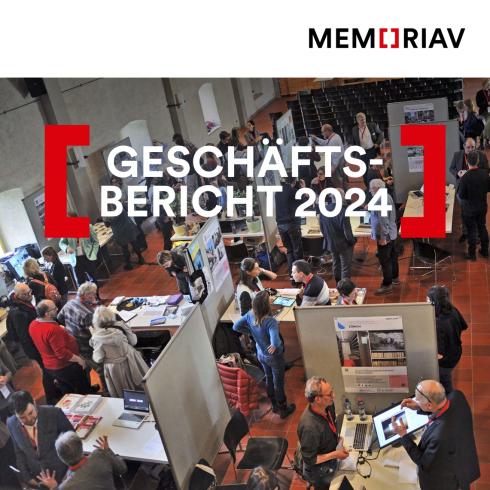 Titelseite des Memoriav Geschäftsberichts 2025