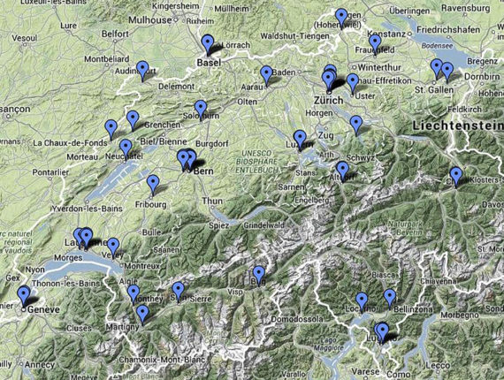 Das Netzwerk mit über 50 Hörplätzen in der Schweiz.
Foto: Fonoteca Nazionale Svizzera